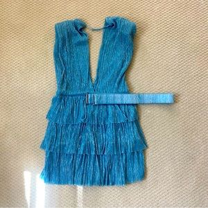 Sabina Musayev Blue Mini Dress